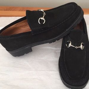 Gucci suede loafers